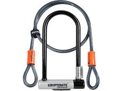 KRYPTONITE KryptoLok Standard Shackle D-Lock with 4 Foot Kryptoflex Cable