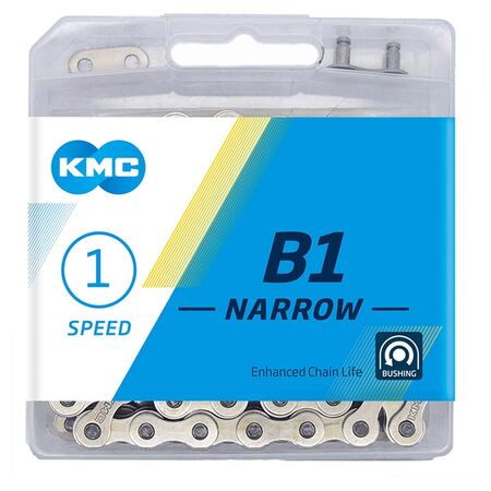 KMC B1 Narrow Silver 3/32" Single Speed Chain click to zoom image