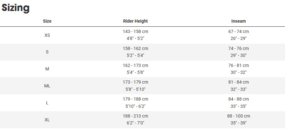 Madone Gen 8 Sizing