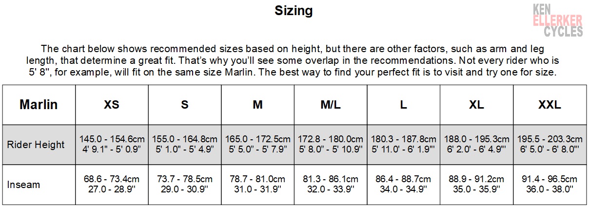 Marlin Size Chart